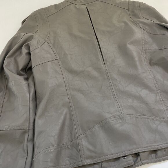 Fox‎ Racing Riders Faux Leather Jacket Womens Biker Size Large Embroidered - Picture 7 of 11